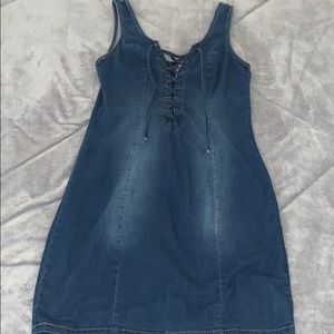 Fitted denim dress
